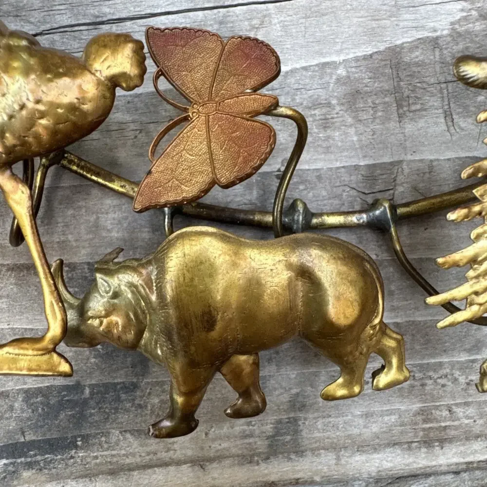 Antique Vtg Dresden Petite Choses Brass 11